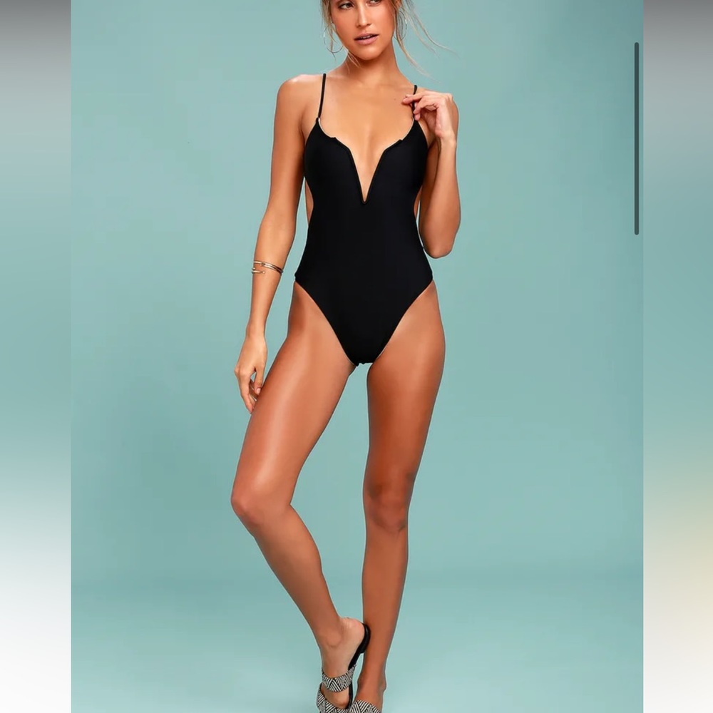 KOA Swim Golden Black Reversible One Piece Swimsuit